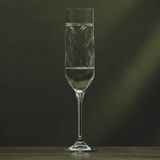 Qua Home Yvette Kristal Şampanya Kadehi 200 cc - Şeffaf