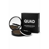QUAD Unisex Koyu Kahve/Koyu Kumral Saç & Sakal Toz Kapatıcı Dolgunlaştırıcı Pudra – Doğal Topik Etki 10gr