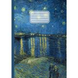 Quaderno A5 a fogli bianchi senza righe o quadretti: Vincent Van Gogh, Notte stellata sul rodano | Arte in copertina | Sketchbook con fogli bianchi ... appunti e dipingere | 110 pagine | Formato A5