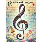 Quaderno di musica: Formato A4, 110 pagine con 11 righi ciascuna e comodo indice finale.