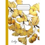 Quadernone a Fogli Bianchi: elegante quaderno senza righe per schizzi, disegni e scrittura | sketchbook/notebook | Formato grande ( 20,95x27,94 cm) 120 pagine | Natura - Alberi - Ginkgo