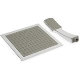 Quadro Model Banyo Tepe Duş Başlığı Başlık Kireç Kırıcılı Sistem (ikili Set)
