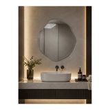 QUAL Bulut Model Gümüş Ayna, Lavabo Aynası, Makyaj Aynası, Konsol Aynası