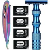 Qualis Shave S7 Full Metal Tıraş Makinesi + U3 Full Metal Ustura + 20 Adet Platinum Yaprak Jilet