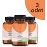 Qualiss Q More 60 Kapsül Vitamin C, Vitamin D, Propolis, Probiyotik, Çinko, Selenyum, Beta Glukan ve Kara Mürver İçeren Bağışıklık Destek - Takviye Edici Gıda 3 kutu*60 Kapsül
