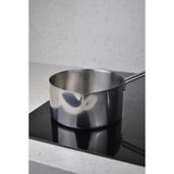 Qualitev 1 Adet 16 cm 304 Paslanmaz Çelik Kaçerola Sütlük ve Sosluk 16X8 cm Mini Yumurta Tavası - Gümüş