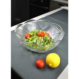 Qualitev 1 Adet Cam Salata Kasesi 24 cm Büyük Boy Kase - Defne - 1 - 2 L