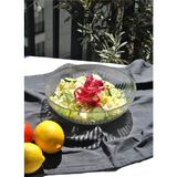 Qualitev 1 Adet Cam Şeffaf 20 cm Salata Kasesi Orta Boy Salata Tabağı Kase 20 cm - 1 lt