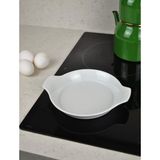 Qualitev 1 Adet Porselen Sahan Yumurta Sahanlığı 18 cm Fırın Kabı Mini Tart Kalıbı