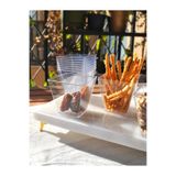 Qualitev 10 Adet 200 ml Mika Magnolya Kase Plastik Tatlı Sunum Kabı Dondurma Puding Meze Salata Cup