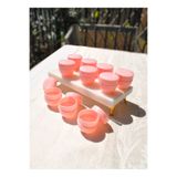 Qualitev 10 Adet Pembe Plastik 10 ml Krem Kavanozu Küçük 4 cm Mini Seyahat Takı Kavanoz