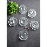 Qualitev 12 Parça Paşabahçe Heybeli Çay Bardağı ve Vargas Çay Tabağı Çay Seti - Şeffaf