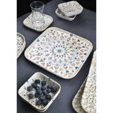 Qualitev 29 Parça Porselen Kare Kahvaltı Takımı Set Ephesus Çeyizlik Kahvaltılık Seti - BULAŞIK MAKİNESİNDE YIKANABİLİR
