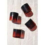 Qualitev 4 Adet 100 ml Amber Pet Kavanoz Krem Takı Seyahat Kavanozu Organizer Plastik 100 cc - Kahverengi