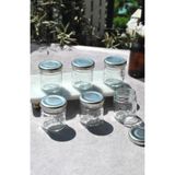 Qualitev 6 Adet 40 ml Silver Cam Mini Kavanoz Gümüş Kapak Numune Mama Hediyelik Hobi Düğün Nişan