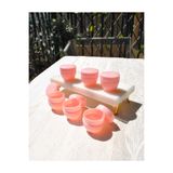 Qualitev 6 Adet Pembe Plastik 10 ml Krem Kavanozu Küçük 4 cm Mini Seyahat Takı Kavanoz