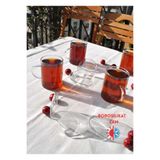 Qualitev 6lı Borosılıkat Cam Kupa Çay Bardak 200 Ml Kulplu Çay Bardağı Sade