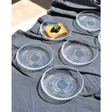 Qualitev 6\'lı Cam Kase Mini Kahvaltılık Çerezlik Meze Tabağı 12 cm Ikramlık- Majestik - 100 ml