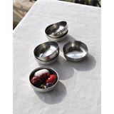 Qualitev 6'lı Paslanmaz Çelik Mini Kahve Yanı Lokumluk Mini Sosluk Şekerlik/lokumluk 5,5 cm - 0 - 99 ml