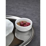 Qualitev 6\'lı Porselen Mini Kase Bal Sosluk Kahve Yanı Lokumluk 6X6X2 cm - Nergiss - Beyaz