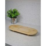 Qualitev Bambu Ayaklı Sunum Tahtası Dekoratif Peynir Servis Tepsi Sunum Standı- 34X15 cm
