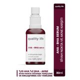 Quality Life Aha Bha Serum Canlandırıcı Cilt Tonu Eşitleyici Kırmızı Peeling Glikolik Salisilik Asit Cilt Serumu