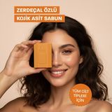 Quality Life Doğal Kojik Asit Sabun Zerdeçal Kokusuyla 5 Aktif Leke Karşıtı Özellikli Vegan Ürün Beyazlatıcı Akne Yağ Sebum Dengeleme