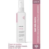Quality Life Gül Suyu Tonik Doğal Saf Gül Suyu Gözenek Sıkılaştırıcı Aydınlatıcı ve Arındırıcı Tonik Siyah Nokta Karşıtı Komedojenik 100 ml