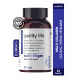 Quality Life Multi Collagen 90 Tablet - Tip 1-2-3-5-10 Kolajen MSM Magnezyum Collegen Peptidies Colagen Çinko