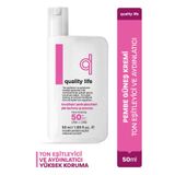 Quality Life Renkli Güneş Kremi - Ton Eşitleyici Su Bazlı Pembe Tone Up En İyi Cilt Tonu Eşitleyici Leke Karşıtı