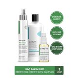 Quality Life Saç Dökülme Karşıtı ve Hızlı Saç Uzatan Doğal Biberiye Şampuanı Yağ Serum Seti Kolajen Keratin Tonik