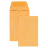 Quality Park #1 Bozuk Para ve Küçük Parça Zarfı, 28 lb. Kahverengi Kraft, 5.7x8.9 cm, 500'lü Kutu (50162)