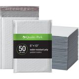 Quality Park Kabarcık Postalar, 15,5 x 25,7 Cm, Beyaz Poli Postalar, Dolgulu Zarflar, Nakliye Zarfl - Çok Renkli