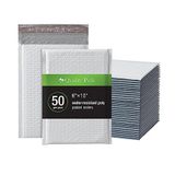 Quality Park Kabarcık Postalar, 15,5 x 25,7 cm, Beyaz Poli Postalar, Dolgulu Zarflar, Nakliye Zarfları, Suya Dayanıklı, Kendinden Mühürlü, Kutu Başına 50 (QUA85856), Plastik