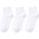 QUALITY WALKING 3'lü Dikişsiz Pamuklu Bilek Üstü Çorap Yumuşak Dokulu Günlük Konfor Sade ve Güçlü Tasarım - 40 - 46 - Beyaz