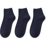 QUALITY WALKING 3'lü Dikişsiz Pamuklu Bilek Üstü Çorap Yumuşak Dokulu Günlük Konfor Sade ve Güçlü Tasarım - 40 - 46 - Lacivert