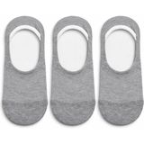 QUALITY WALKING 3'lü Unisex Pamuklu Dikişsiz Babet Çorap Silikon Topuklu Çıkmayan Kayma Yapmayan - 40 - 45 - Gri