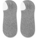 QUALITY WALKING Unisex Pamuklu Dikişsiz Sneaker Çorap Silikon Topuklu Çıkmayan Kayma Yapmayan - 40 - 45 - Gri