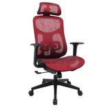 Quanter SK-6033 Ofis Koltuğu, Fileli, Ergonomik Sırt Mekanizması, Ayarlanabilir Kolçak, Kırmızı