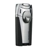 Quantoro 2 Torch Pürmüz Gümüş-Siyah Metal Puro Çakmağı - TRZ1038