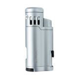Quantoro 3 Torch Pürmüz Gümüş Metal Puro Çakmağı - TRZ1024