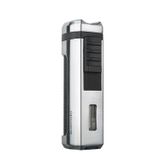 Quantoro 3 Torch Pürmüz Gümüş-Siyah Metal Puro Çakmağı - TRZ1041