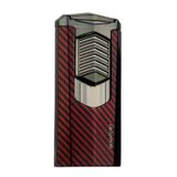 Quantoro 3 Torch Pürmüz Kırmızı-Karbon Metal Puro Çakmağı