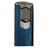 Quantoro 3 Torch Pürmüz Mavi-Karbon Metal Puro Çakmağı - TRZ1010