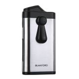 Quantoro Çift Torch Pürmüz Delicili Gümüş Metal Puro Çakmağı