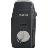 Quantoro Çift Torch Pürmüz Düz Kesici/Delicili Siyah Metal Puro Çakmağı