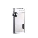 Quantoro Çift Torch Pürmüz Gümüş Metal Puro Çakmağı - TRZ1145