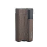 Quantoro Çift Torch Pürmüz Kahverengi Metal Puro Çakmağı