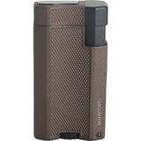 Quantoro Çift Torch Pürmüz Kahverengi Metal Puro Çakmağı