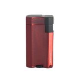 Quantoro Çift Torch Pürmüz Kırmızı Metal Puro Çakmağı - TRZ1082